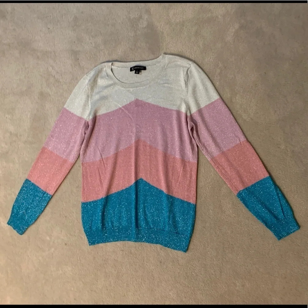 I.N.C. long sleeve sweater slight shimmer top size L